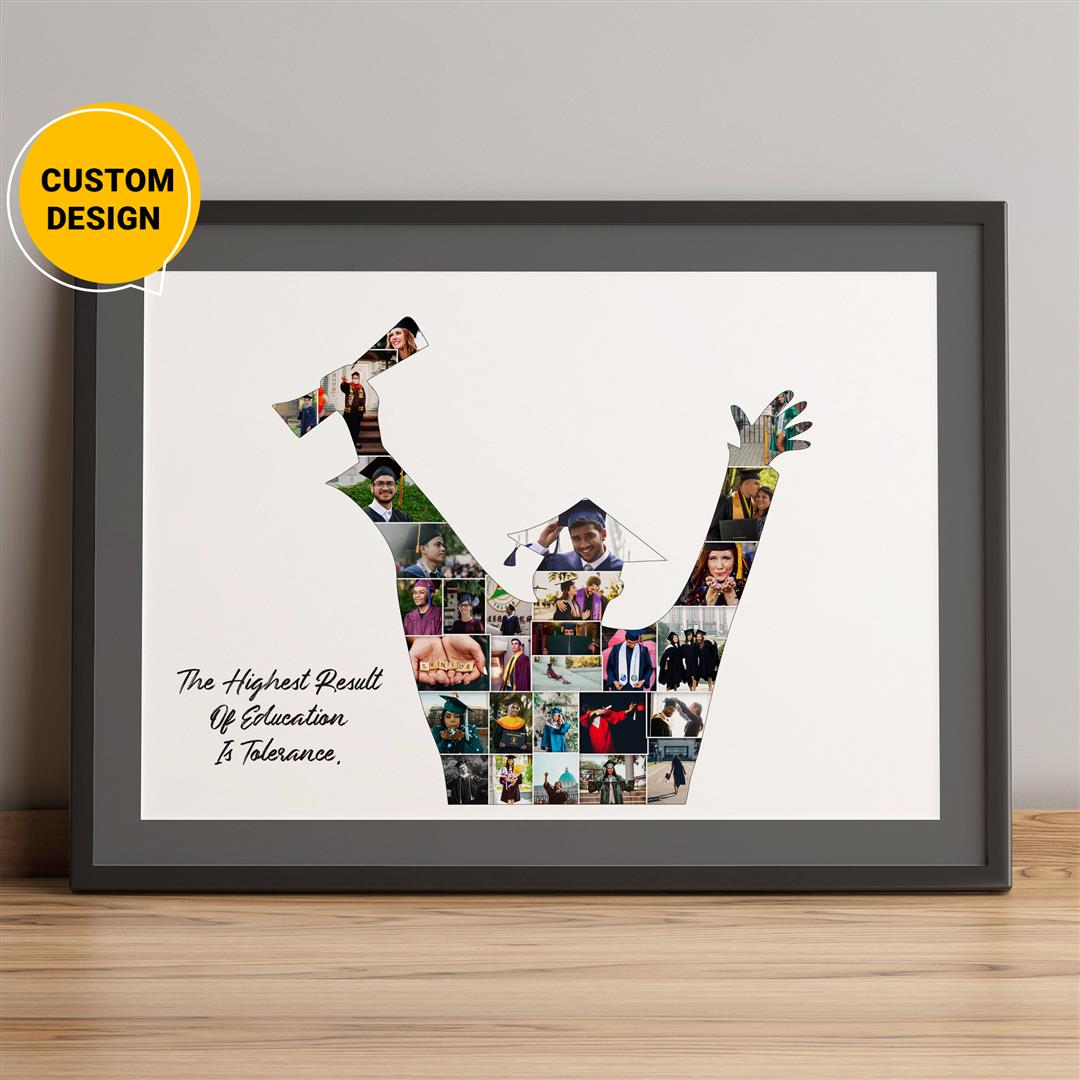 Personalized Graduation Gifts for Him and Her - Photo Collage Frame Gift