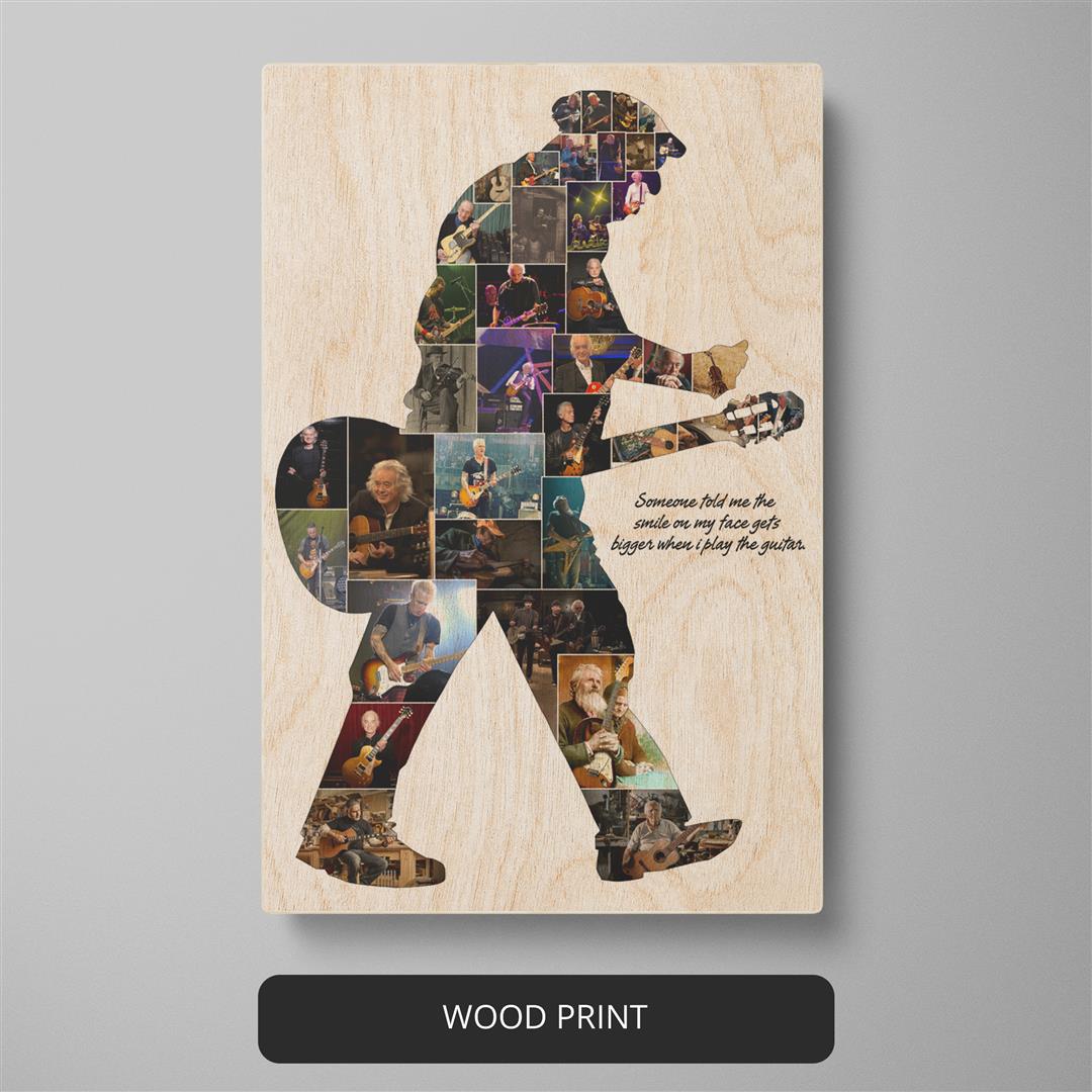 Unique Gifts for Guitar Lovers - Personalized Photo Collage