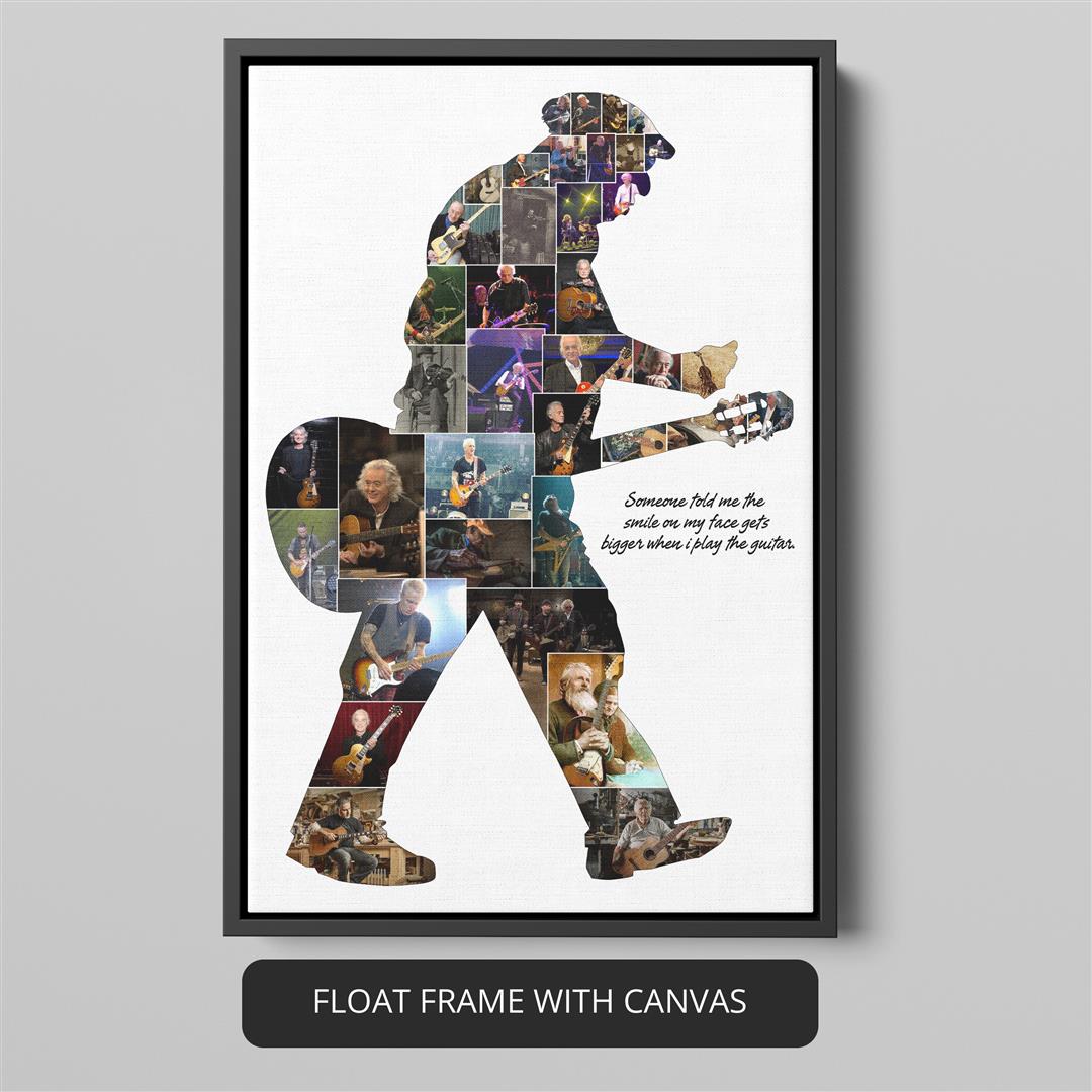 Gifts for Guitar Players - Personalized Collage for Guitarists