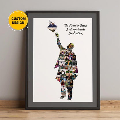 Personalized Photo Collage - Ideal Gift for PhD Graduate - Unique and Memorable