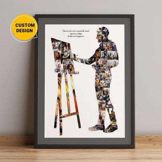 Personalized Photo Collage - Unique Gifts for a Painter
