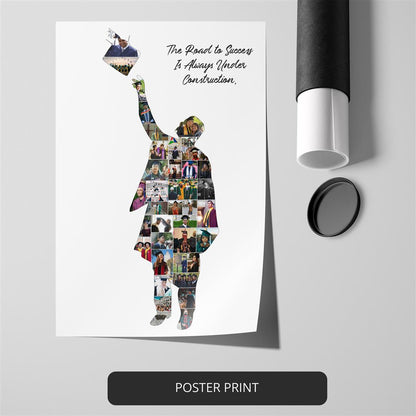 Customized PhD Graduation Gift - Personalized Collage Wall Art for Lasting Memories