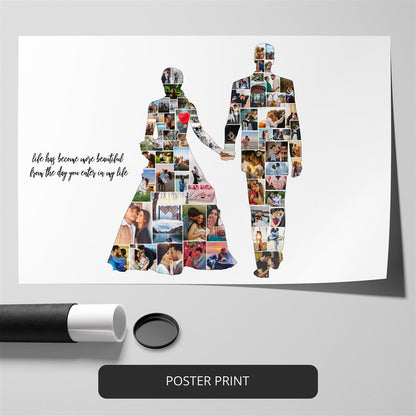 Capture Memories: Personalized Couple Gifts with Engagement Photo Collage