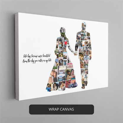 Unique Engagement Photo Collage Ideas: Perfect Wedding Gift for Couple