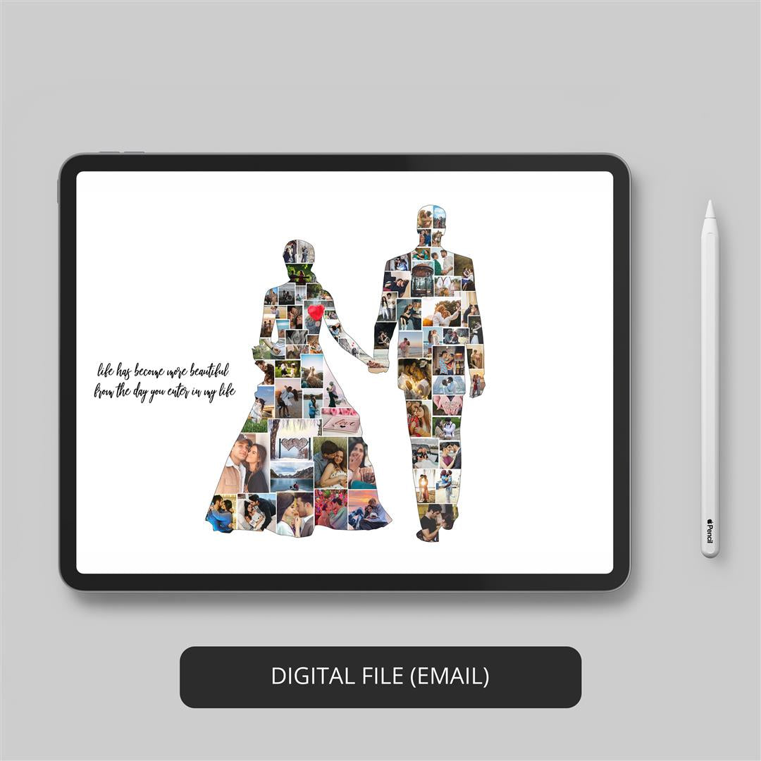 Create Lasting Memories: Engagement Photo Collage for the Perfect Wedding Gift