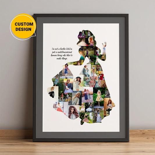 Personalized Barbie Gift Ideas - Custom Photo Collage for Girls' First Birthday