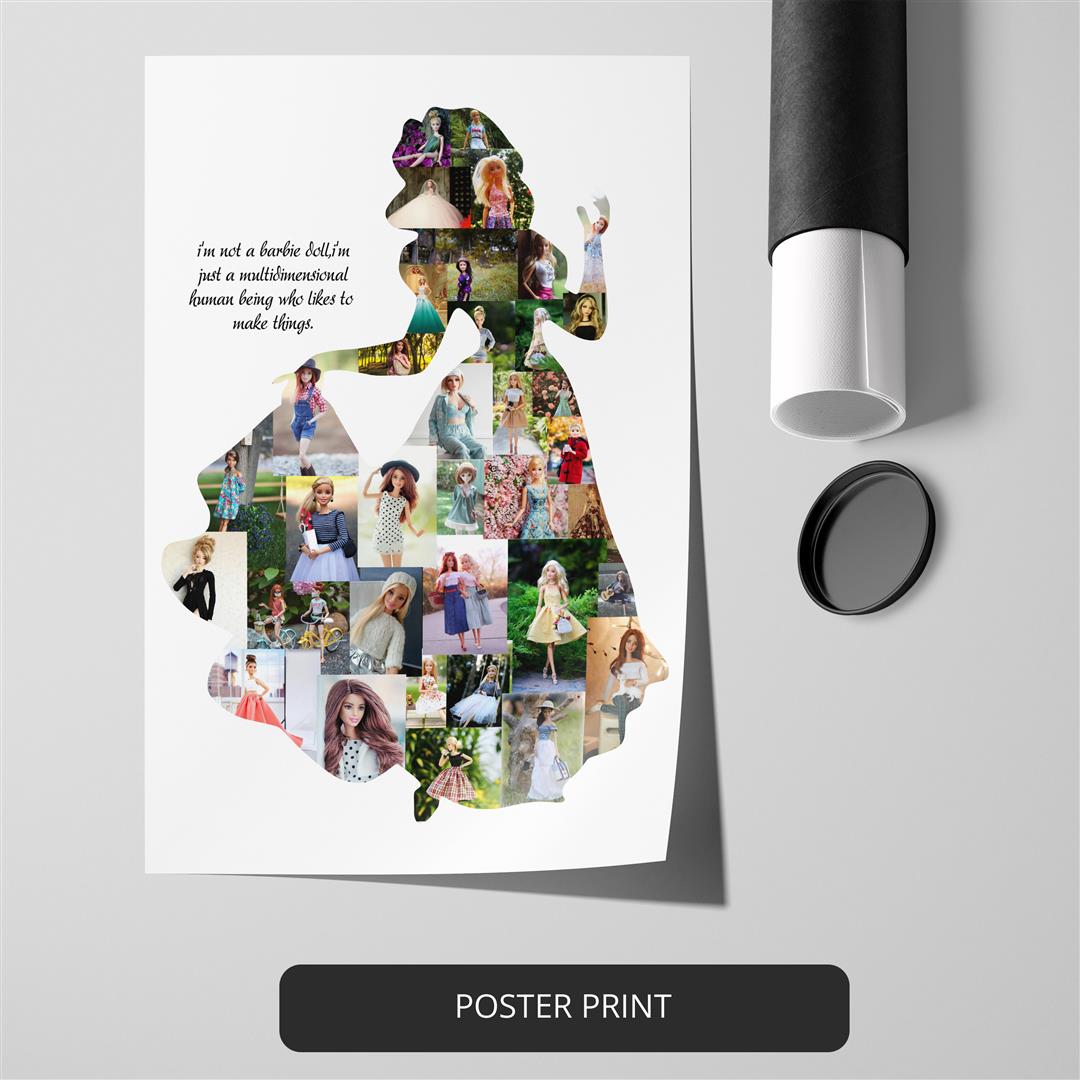 Barbie Doll Birthday Gift - Unique Photo Collage for Barbie Enthusiasts