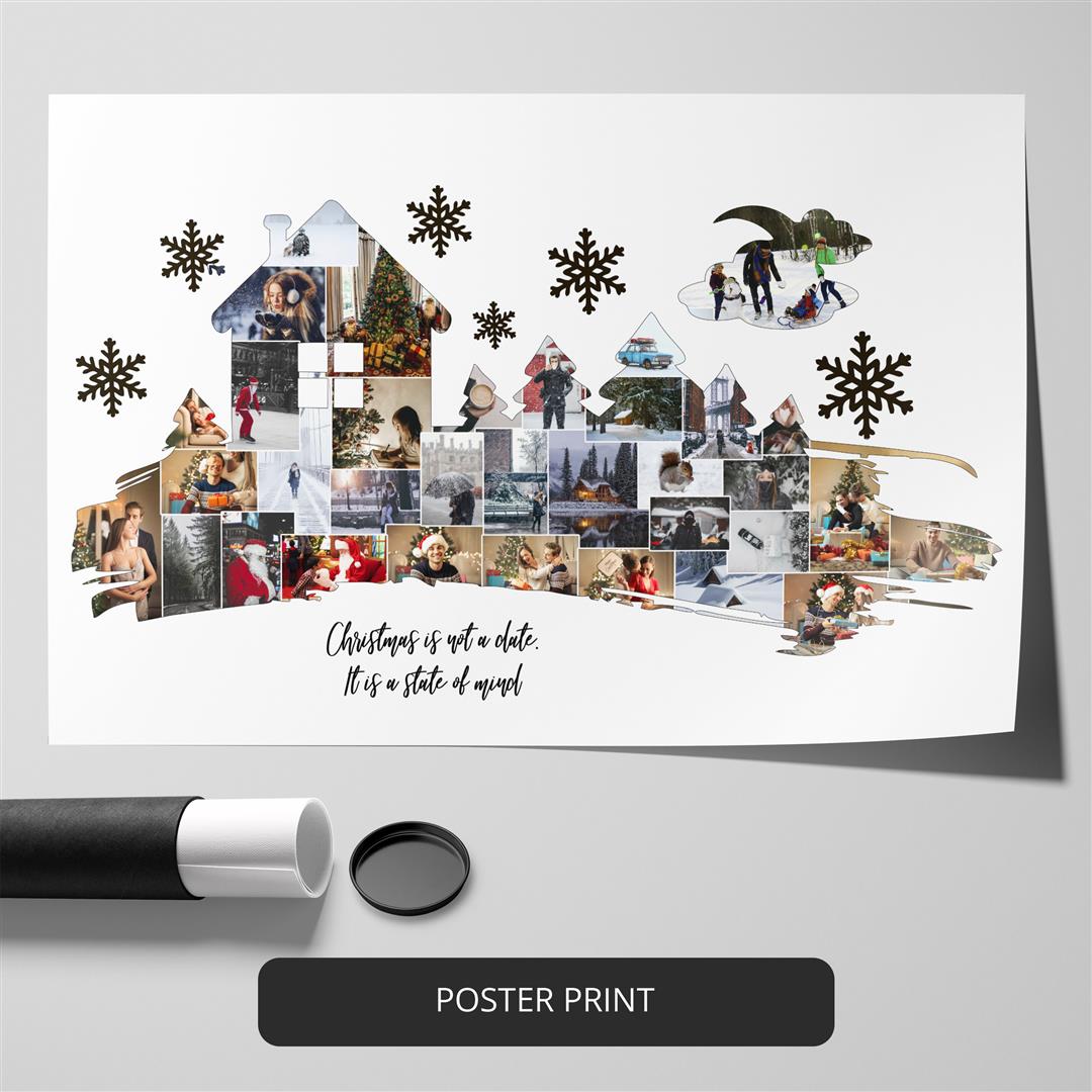 Christmas Artwork: Custom Photo Collage Canvas for Unique Holiday Gifts