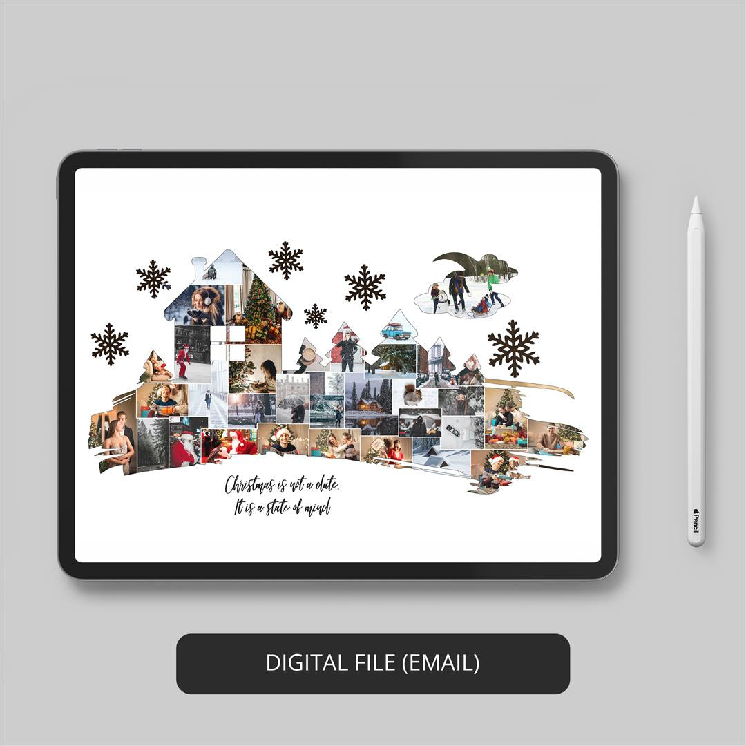 Christmas Gifts for Sister: Custom Photo Collage Canvas for Sibling Bonding