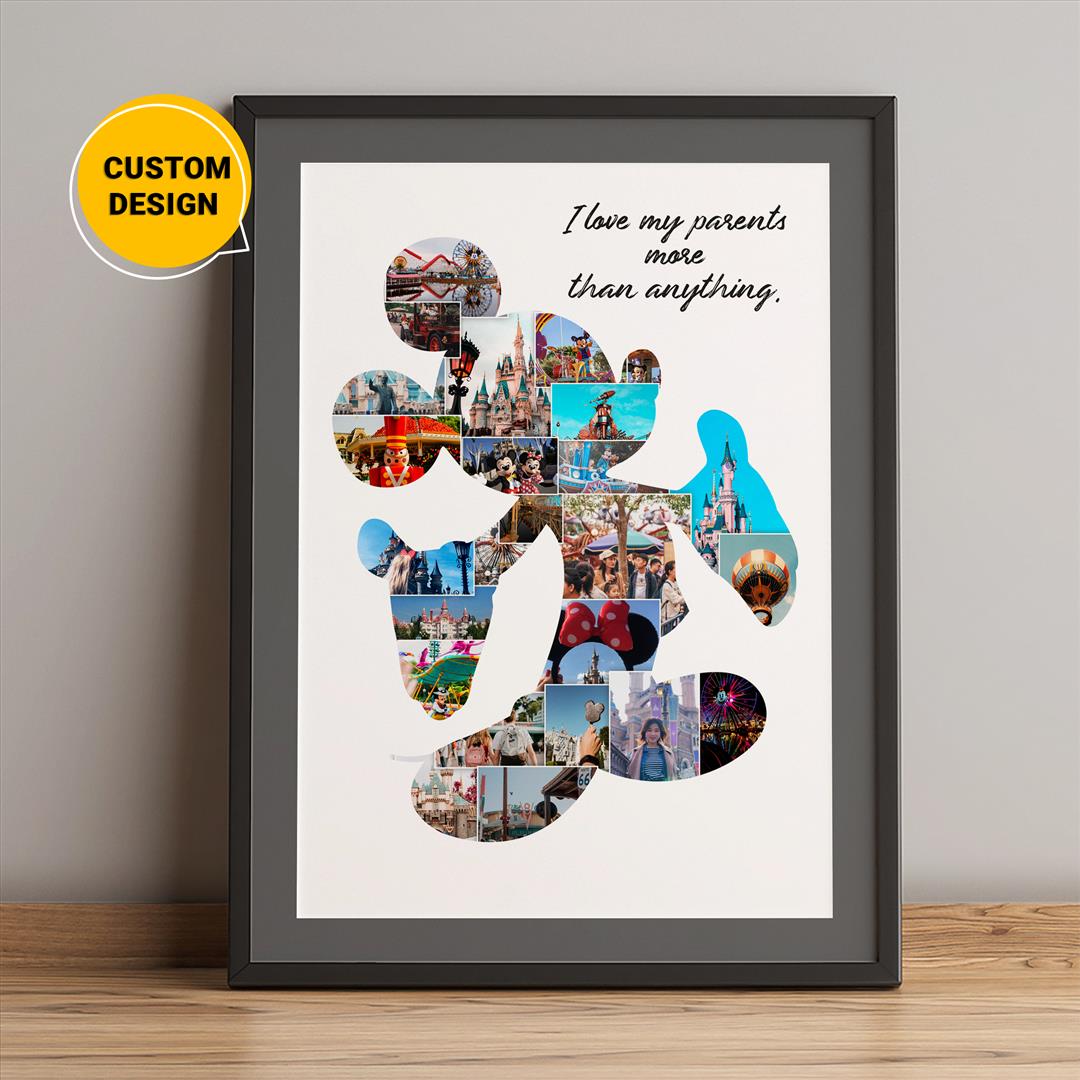 Personalized Mickey Mouse Canvas Wall Art - Unique Gift Idea for Her