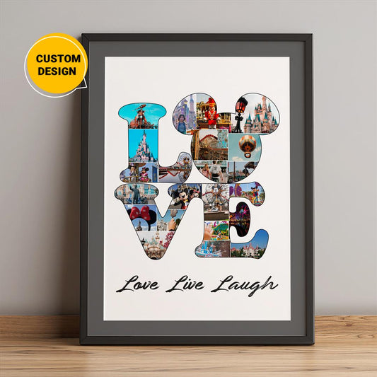 Disney Love Gifts - Personalized Disney Photo Collage Frame