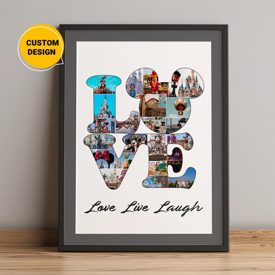 Disney Love Gifts - Personalized Disney Photo Collage Frame