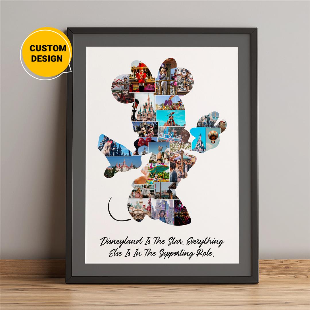 Personalized Disney Gifts for Kids - Custom Minnie Mouse Photo Collage