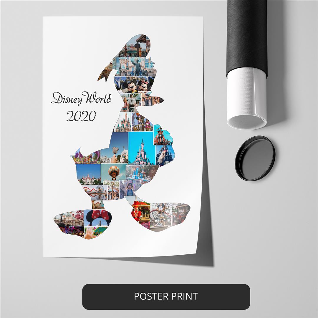 Unique Disney gift idea - Customized photo collage for Disney lovers