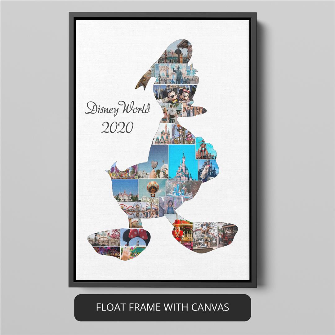 Disney-themed photo wall collage - Thoughtful gift for a Disney lover