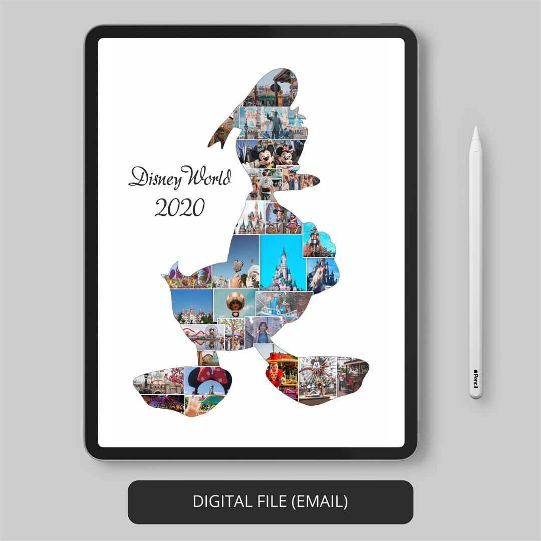 Gift idea for kids - Disney-themed photo collage for young Disney fans
