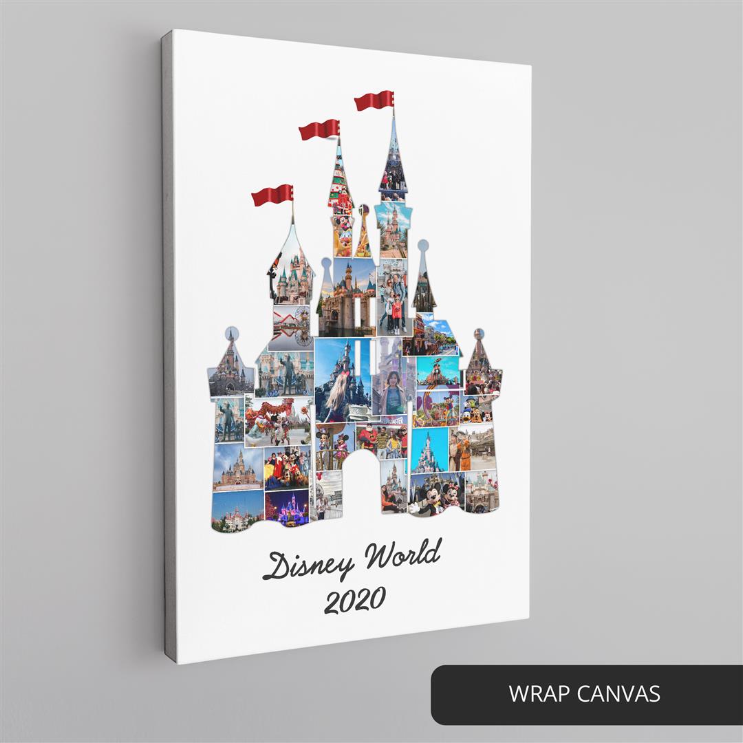 Disney Castle Decor - Custom Disney World Photo Collage Gift