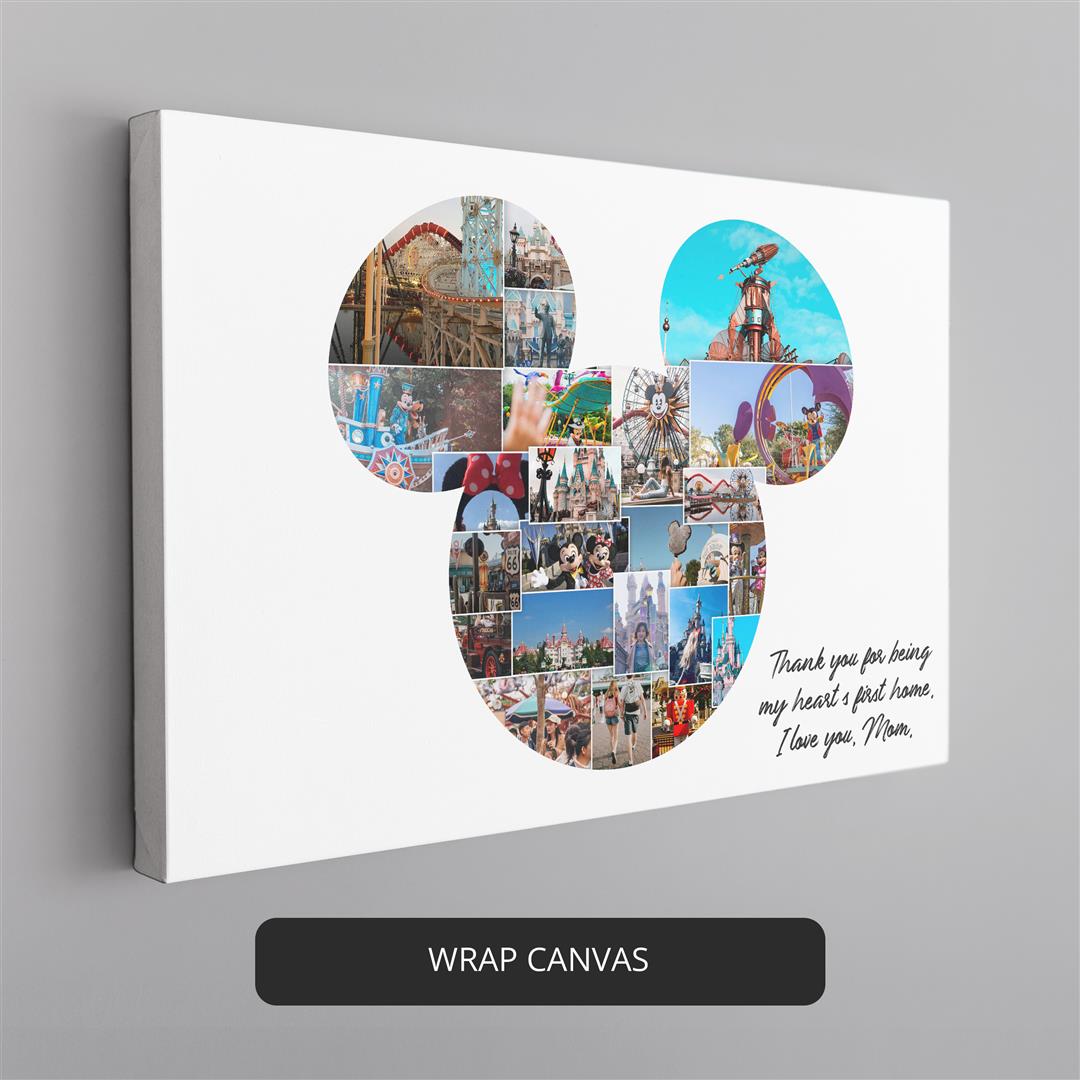 Mickey Mouse Head Print: Personalized Disney Photo Collage