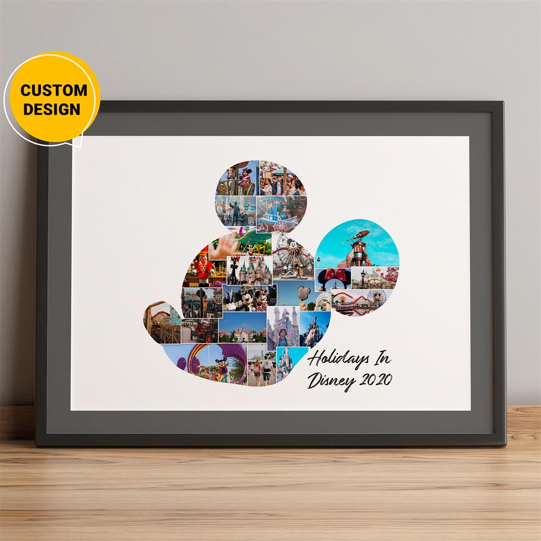 Personalized Mickey Mouse Christmas Gifts - Custom Disney Photo Collage