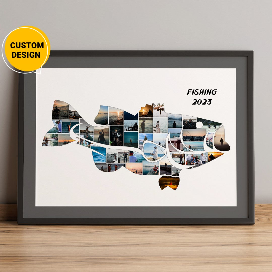 Personalized Fishing Photo Collage - Unique Gifts for Fishing Enthusiasts