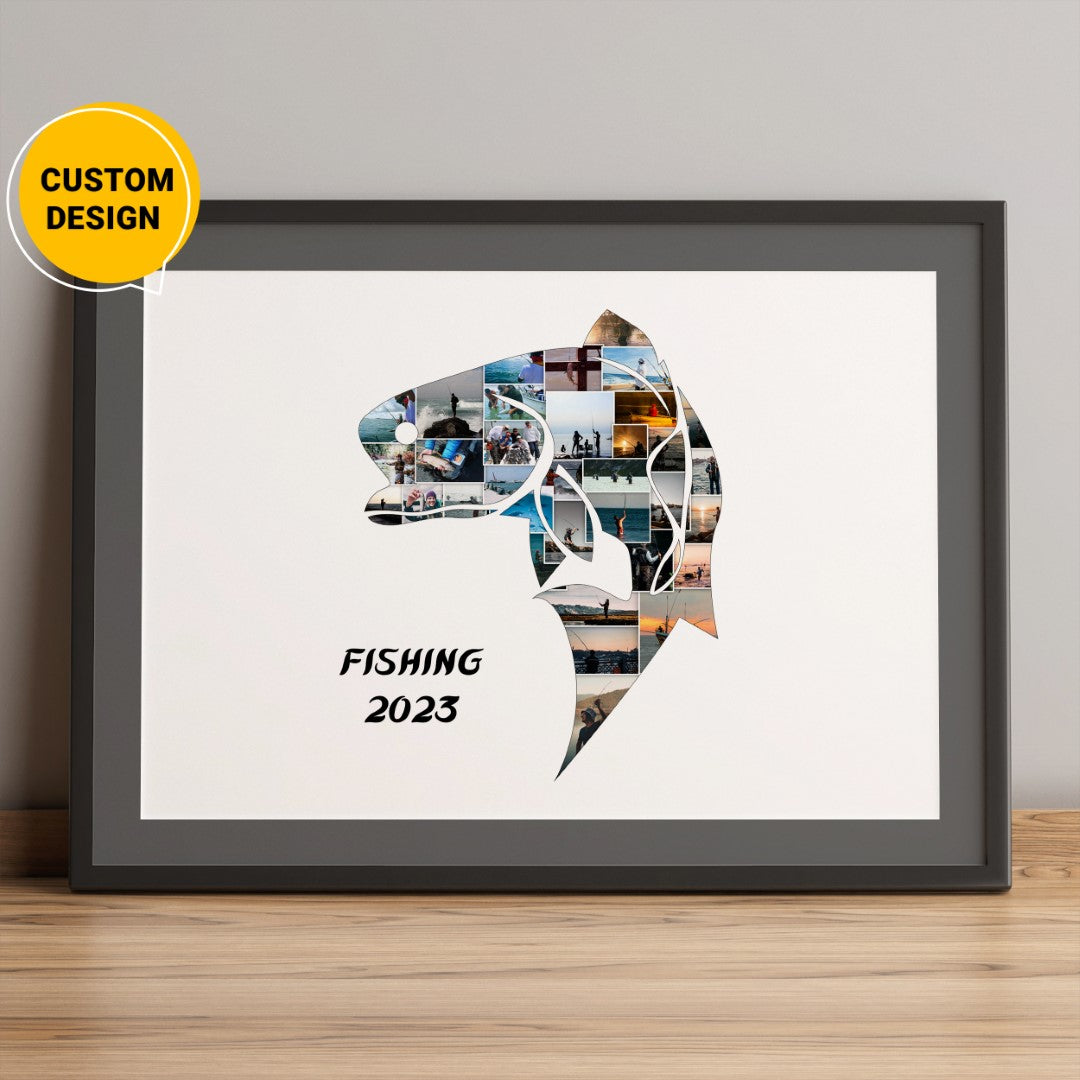 Personalized Fishing Gift Ideas: Custom Fish Photo Collage"