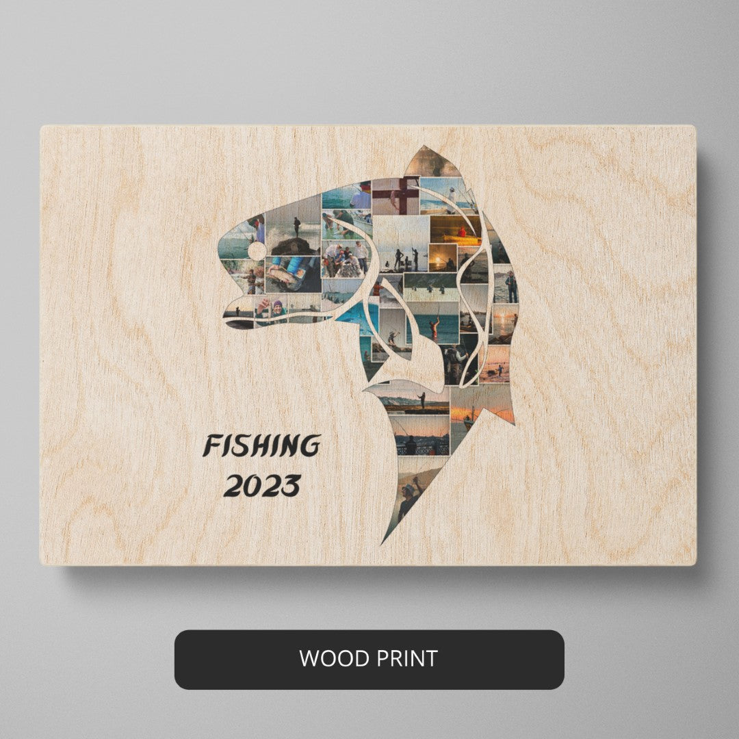 Fish Photo Collage: Perfect Gift for Fishing Lovers and Men
