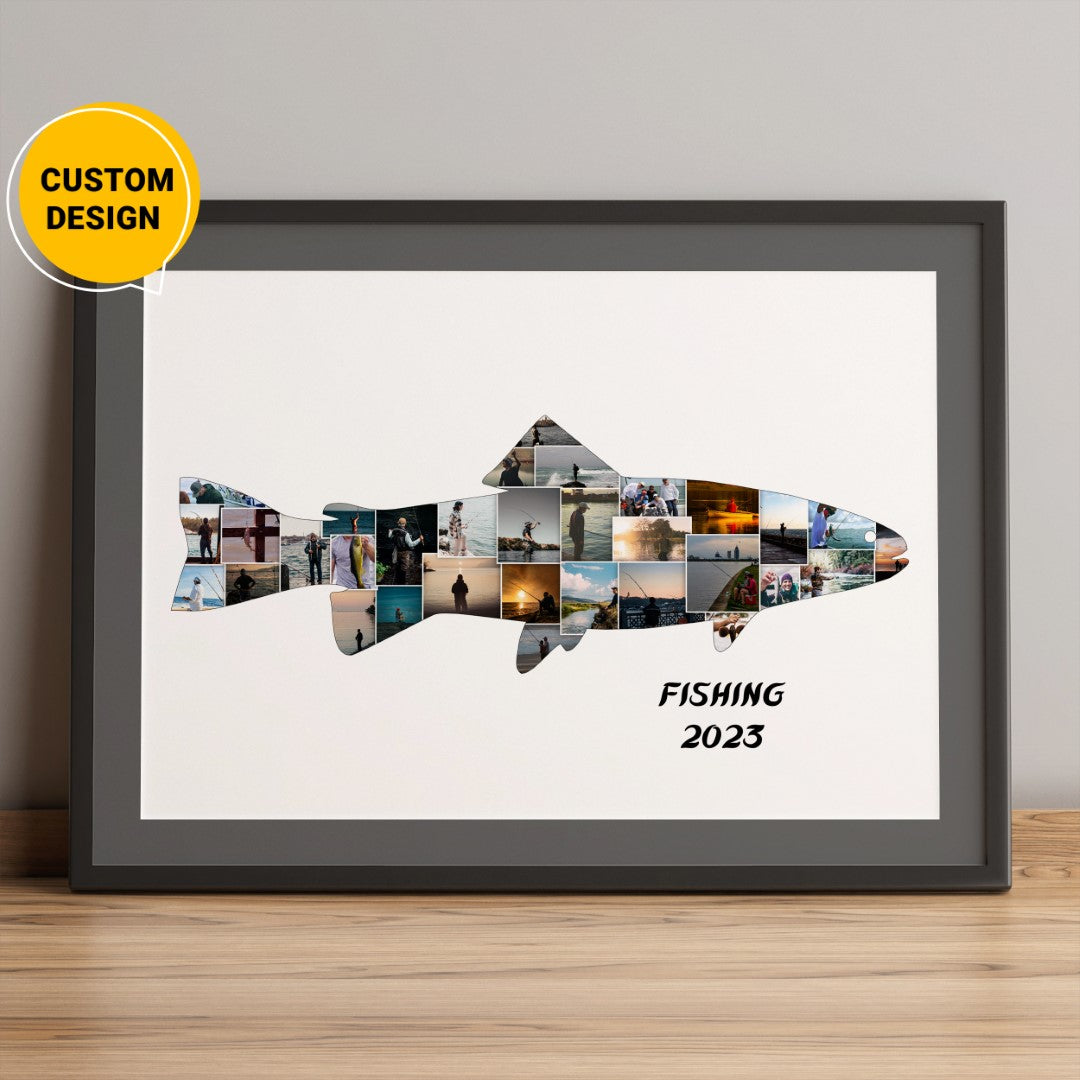 Personalized Tuna Fishing Gifts - Custom Photo Collage for Fisherman