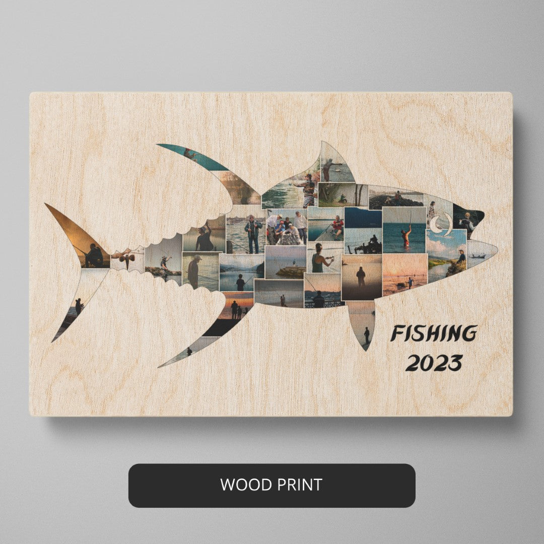 Personalized Fishing Wall Art Collage Gift For Fishermen – CollagemasterCo