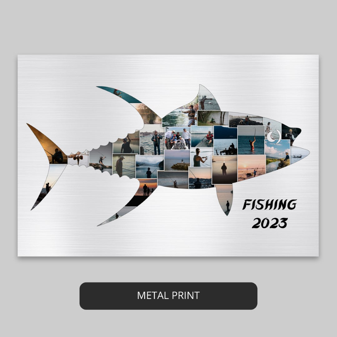 Best Gift for a Fisherman - Personalized Fish Photo Collage