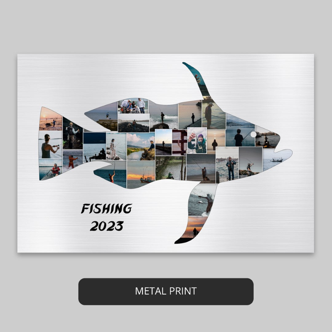 Fishing lover gifts - Personalized photo collage for dad