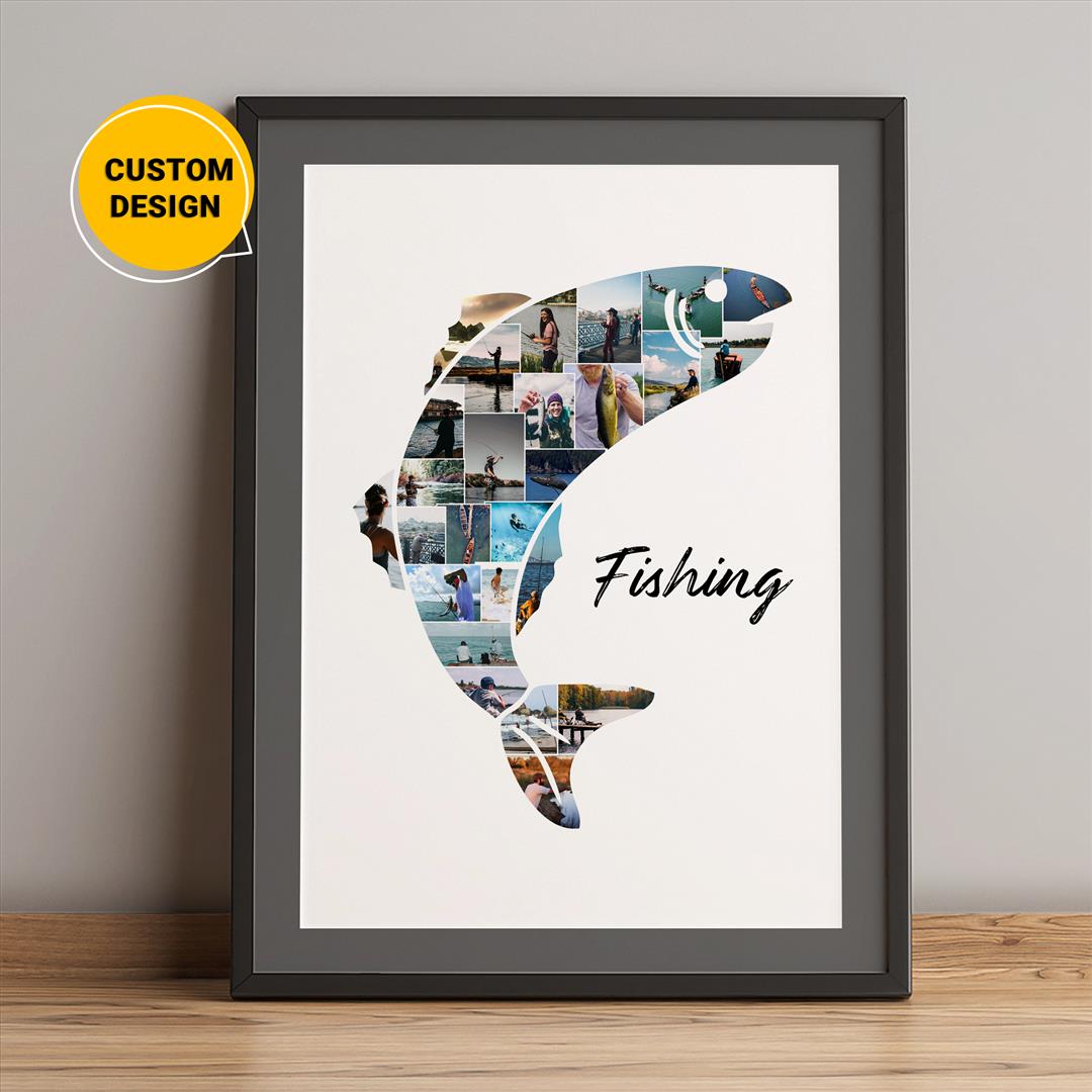 Personalized Photo Collage: Unique Fishing Gifts for Fishing Lovers