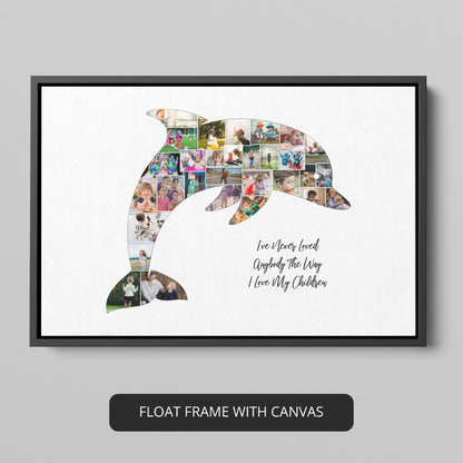 Dolphin Gift Ideas - Personalized Dolphin Collage for Loved Ones