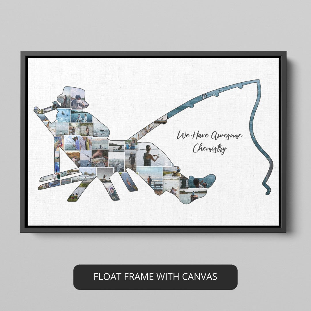 Personalized Gifts for Fishermen - Fisherman Print - Unique Collage for Fishing Enthusiasts
