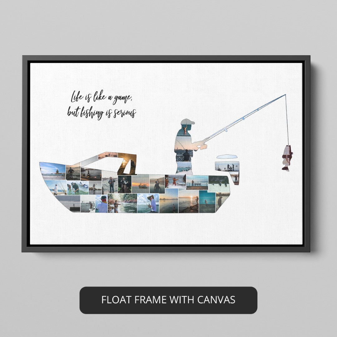 Fish Photo Collage - Unique Gift for Fishermen and Fishing Enthusiasts