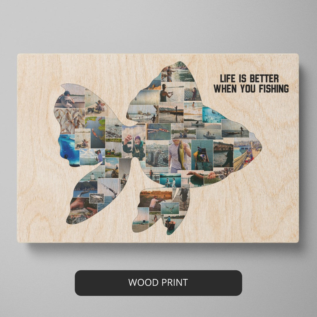 Gifts for the Fisherman: Personalized Photo Collage with a Fishing Theme