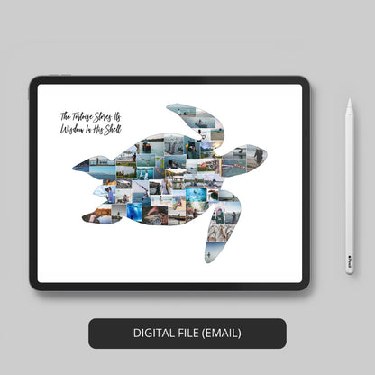 Customizable Tortoise Print Collage - Memorable Gifts for Tortoise Enthusiasts