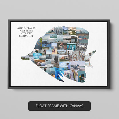 Fish Miniatures: Handcrafted Photo Collage for Fishing Lovers