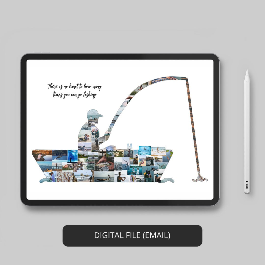 Fishing Groomsmen Gifts - Personalized Photo Collage for Your Fishing Crew