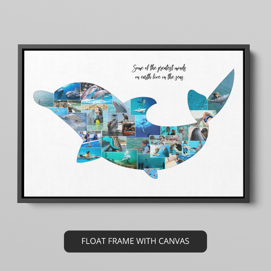 Gifts for Dolphin and Fishing Lovers: Personalized Dolphin Photo Collage