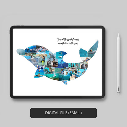 Express Your Love for Dolphins: Fish Canvas Art Collage as a Gift