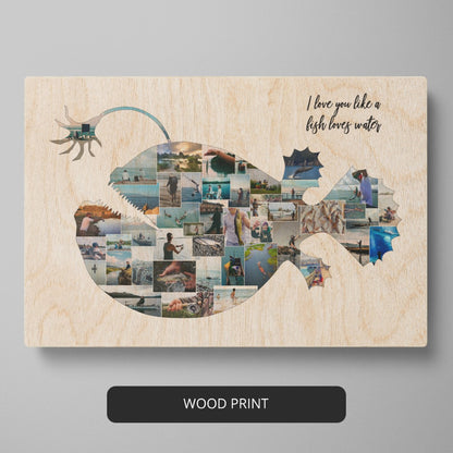 Fish Photo Collage: Perfect Fishing Lover Gift and Wall Art