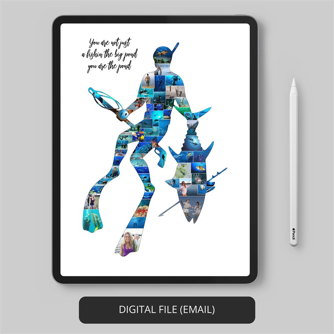 Gifts for Fishermen: Custom Fish Photo Collage for Fishing Enthusiasts
