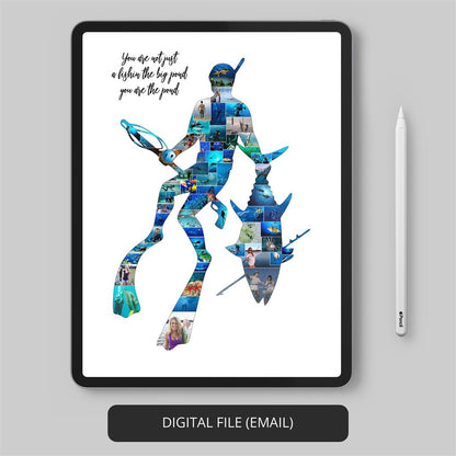 Gifts for Fishermen: Custom Fish Photo Collage for Fishing Enthusiasts