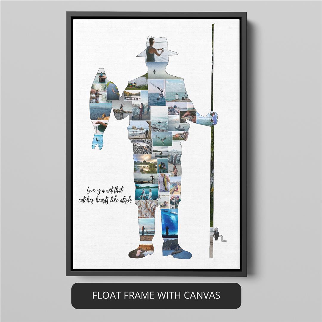 Gifts for the Fisherman - Custom Fishing-Themed Photo Collage