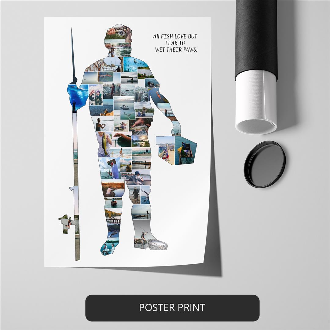 Fish Canvas Art - Customized Photo Collage for Fishing Lovers