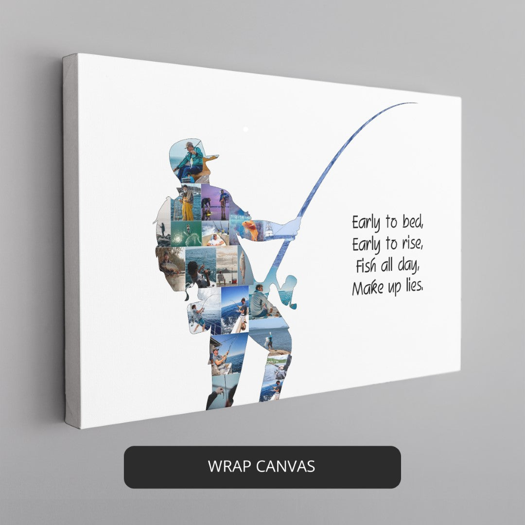 Fisherman Gifts: Customized Photo Collage Perfect for Fishing Enthusiasts