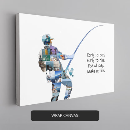Fisherman Gifts: Customized Photo Collage Perfect for Fishing Enthusiasts