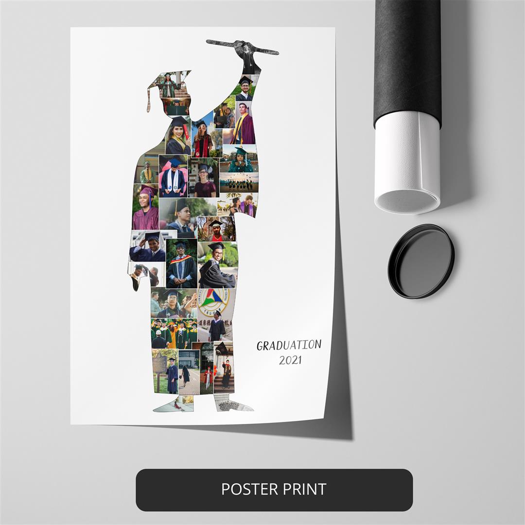 Custom PhD Graduation Gifts: Personalized Photo Collage Idea