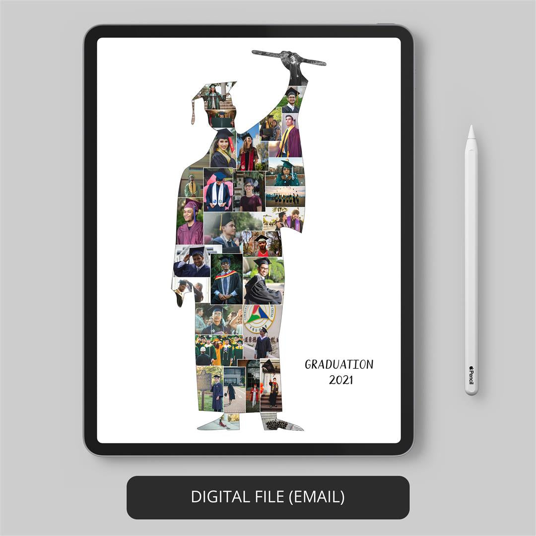 Stylish College Graduation Frames: Custom Photo Collage Idea