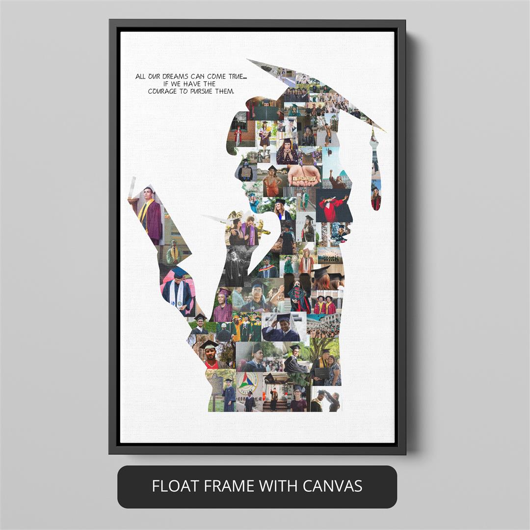 Graduate art: Celebrate their achievement with a custom photo collage frame